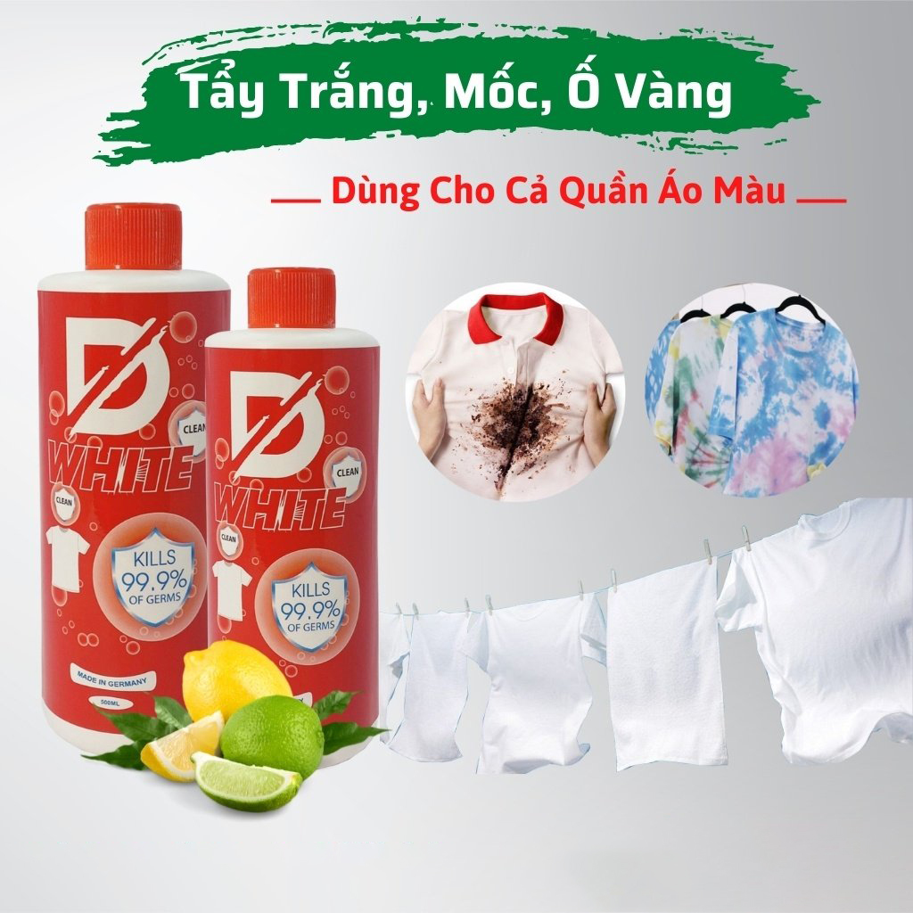 Nước Tẩy Quần áo, Tẩy mốc, Tẩy ố vàng, Tẩy lem màu...