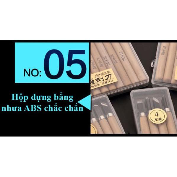 Bộ 12 dao khắc, đục, tiện gỗ V1