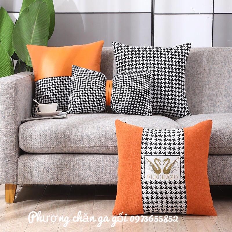 Gối tựa lưng sofa, gối tựa vuông 45x45, gối noel kê lưng văn phòng (cả vỏ cả ruột