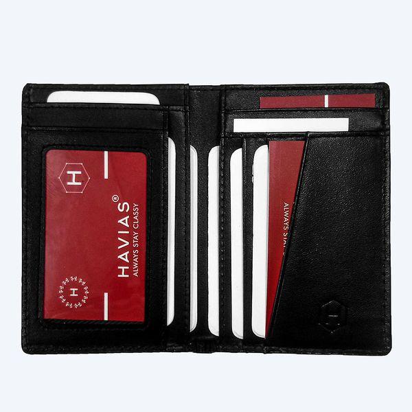 Ví da Verzip2 Handcrafted Wallet HAVIAS - Đen