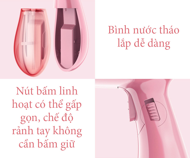 Bàn Là Hơi Nước Cầm Tay Gấp Gọn - Bàn Ủi Hơi Nước