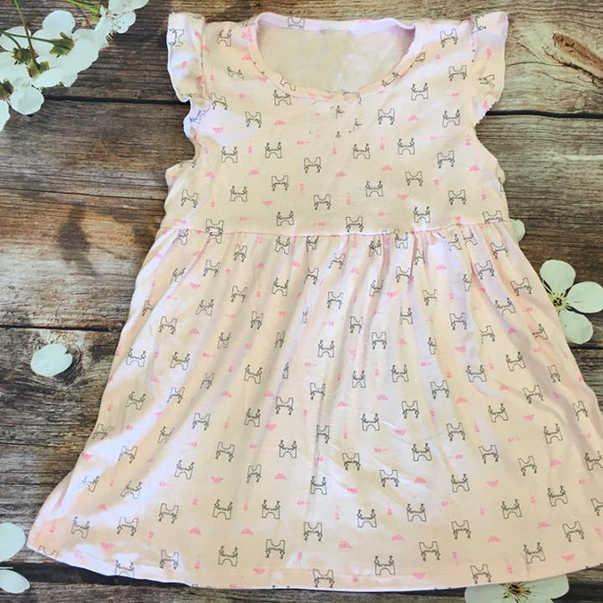 Váy bé gái cotton chuẩn size vải xuất dư size 2-7 VAY04 (Giao mầu bất kỳ)