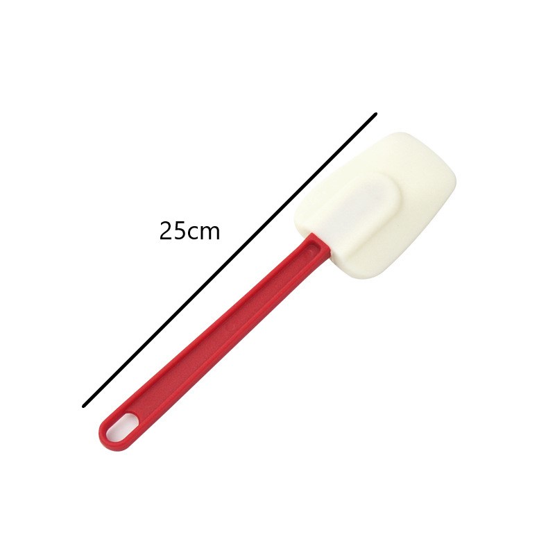 Phới thìa silicon màu trắng đỏ dùng làm bánh nấu bếp