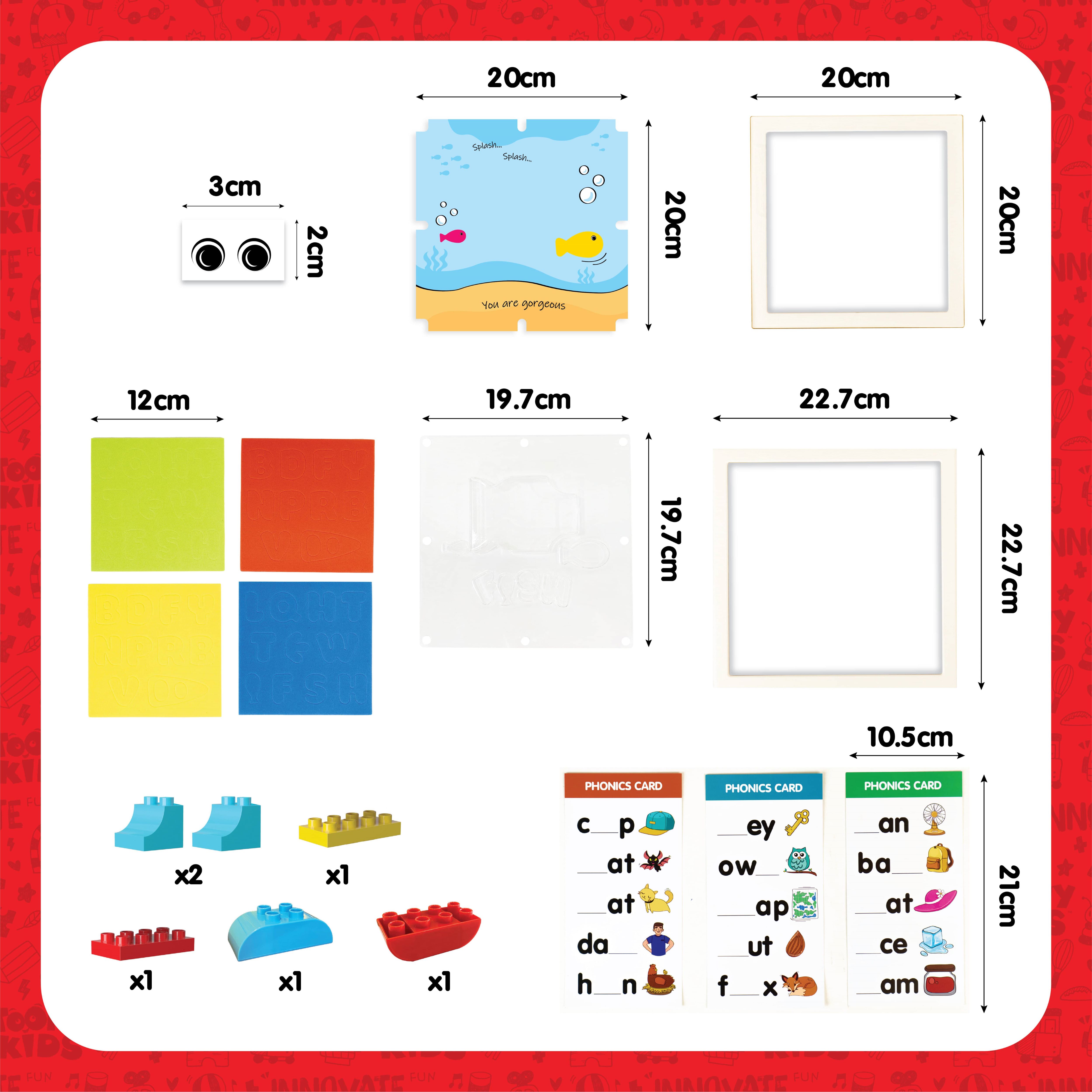 Đồ Chơi Bộ Lắp Ráp Khung Tranh Cá TOONYKIDS - Đồ Chơi Thông Minh Cho Bé - Creative Picture Farme TN00522