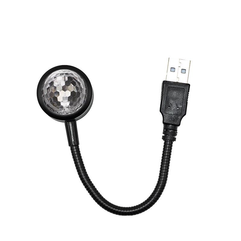 Đèn LED Chiếu Hình Quả Cầu Nhiều Màu Sắc Điều Khiển Bằng Âm Thanh Cho Xe Hơi