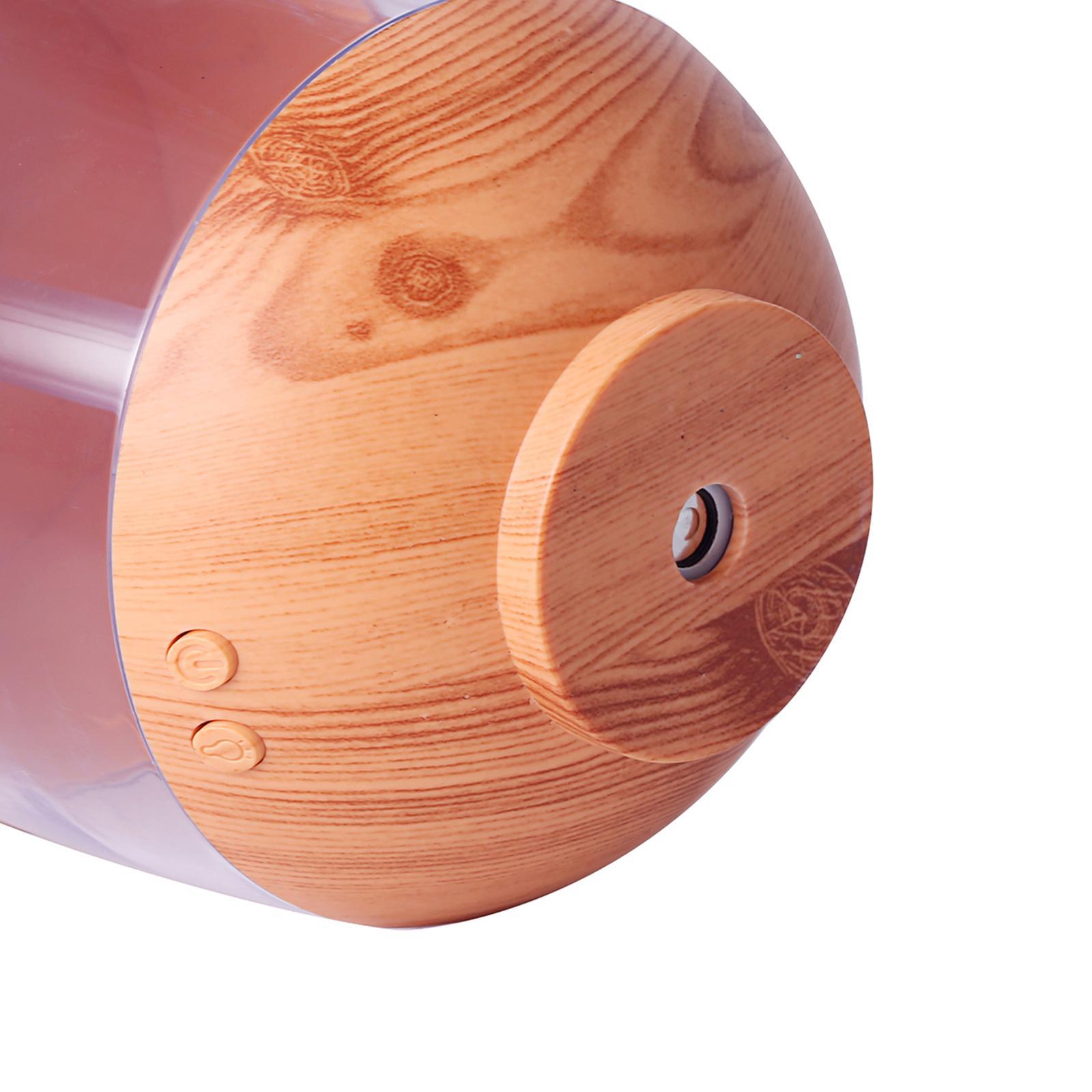 Wood Grain Cool Mist Humidifier Night Lamp Essential Oil Aroma Diffuser for Office Bedroom