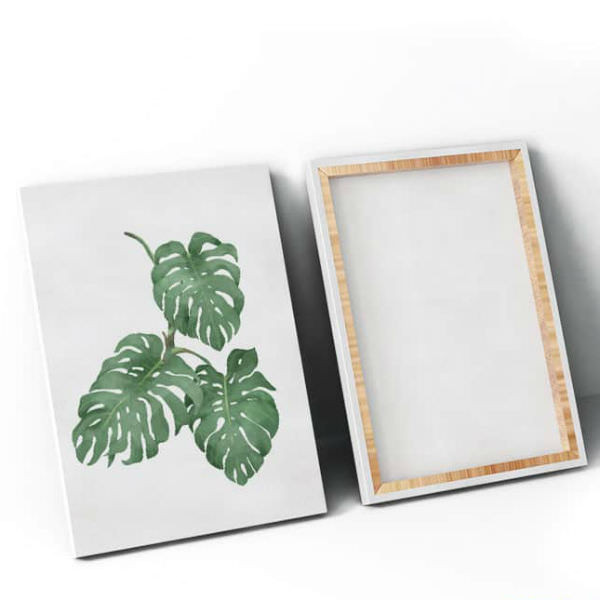 Bộ 4 Tranh Ép Gỗ MDF Trang Trí Phòng Khách "Hoa Lá" W056