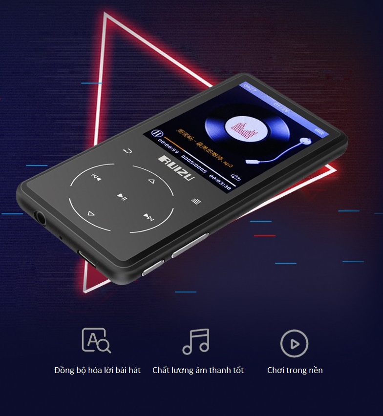 Hình ảnh Máy Nghe Nhạc MP3 Lossless Bluetooth 4.1 Ruizu D16 Cao Cấp AZONE - Hàng Nhập Khẩu