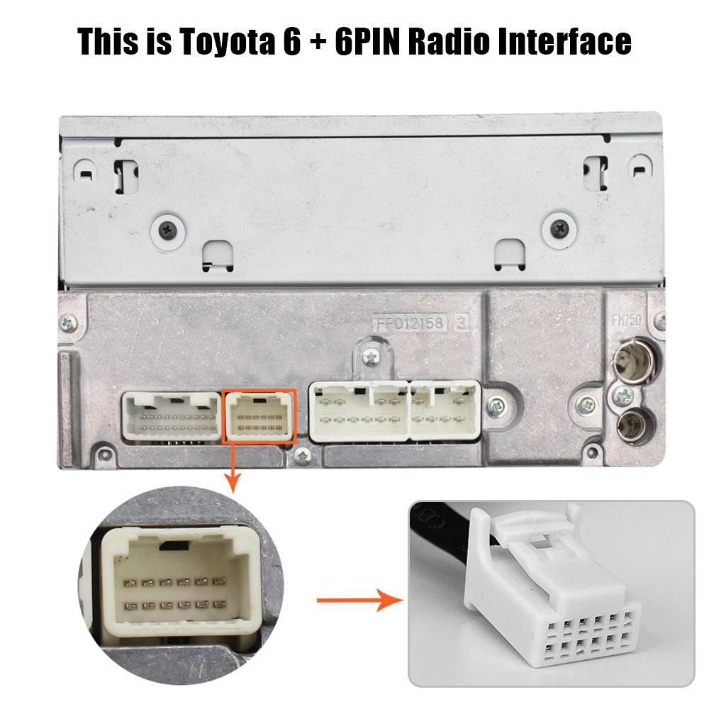 Đầu chuyển đổi âm thanh kèm giắc cắm 3.5mm cho xe hơi TOYOTA LEXUS Corolla RAV4 Camry MP3 USB AUX 6+6Pin