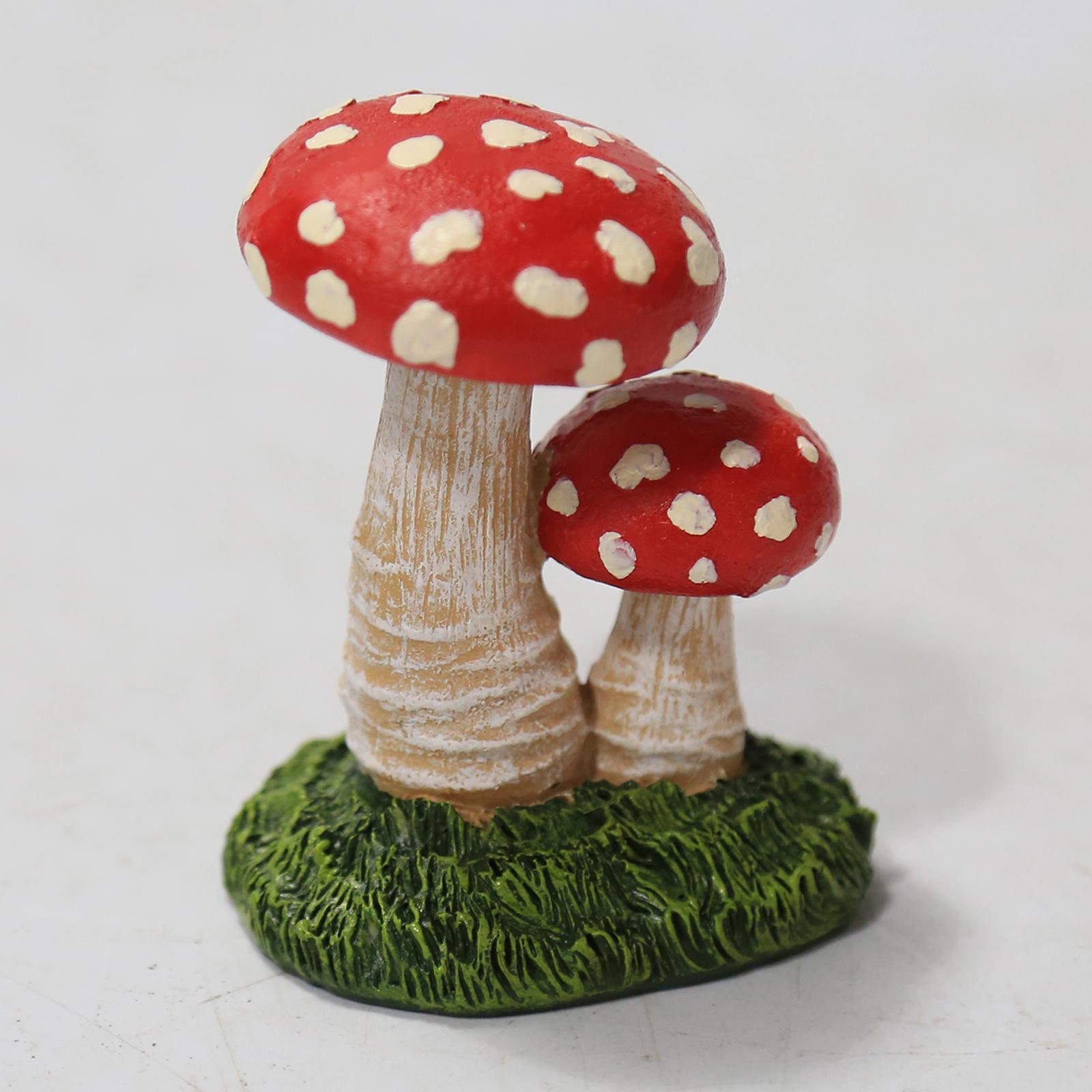 Mushroom Figure Yard Decoration Garden Ornament Durable Figurine for Fairy Patio