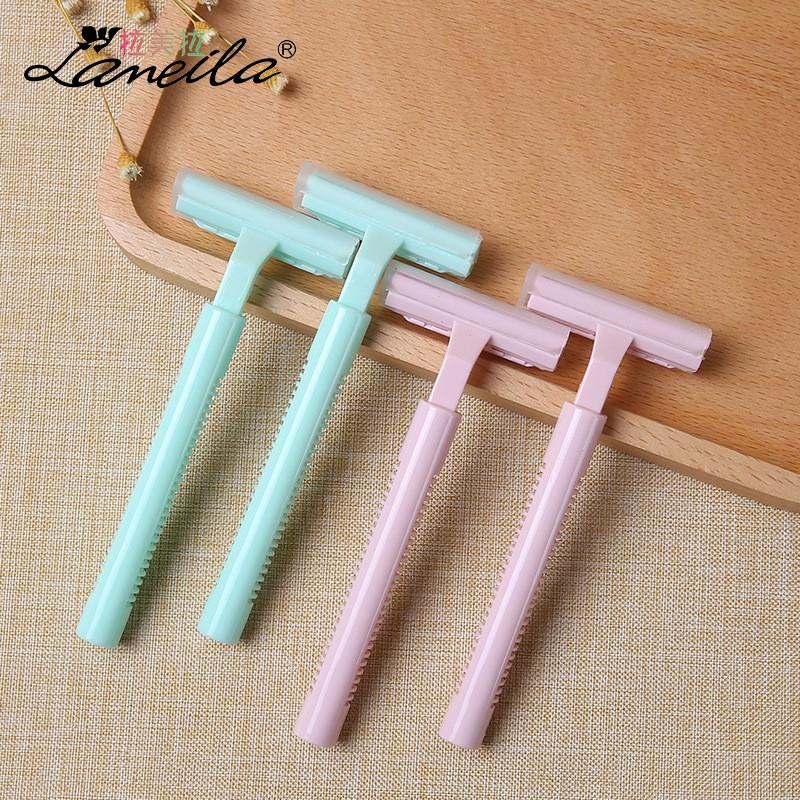 Bộ Dao Cạo Lông Tay Chân, Nách 3 Lưỡi Laneila Màu Pastel