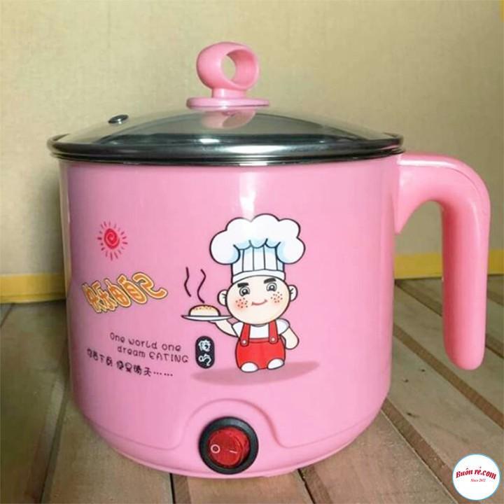 Ca Vouller Nấu Mì, Lẩu Mini Đa Năng Có Tay Cầm 1,8L - Nồi Lẩu Điện Mini Kèm Giá Hấp - Hàng Chính Hãng