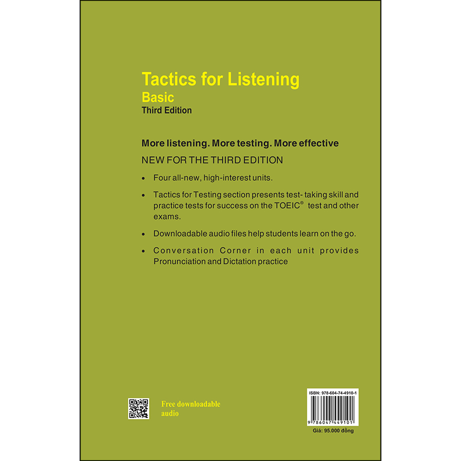 Luyện Kỹ Năng Nghe Tiếng Anh (Trình Độ Cơ Bản) -Tactics For Listening Basic