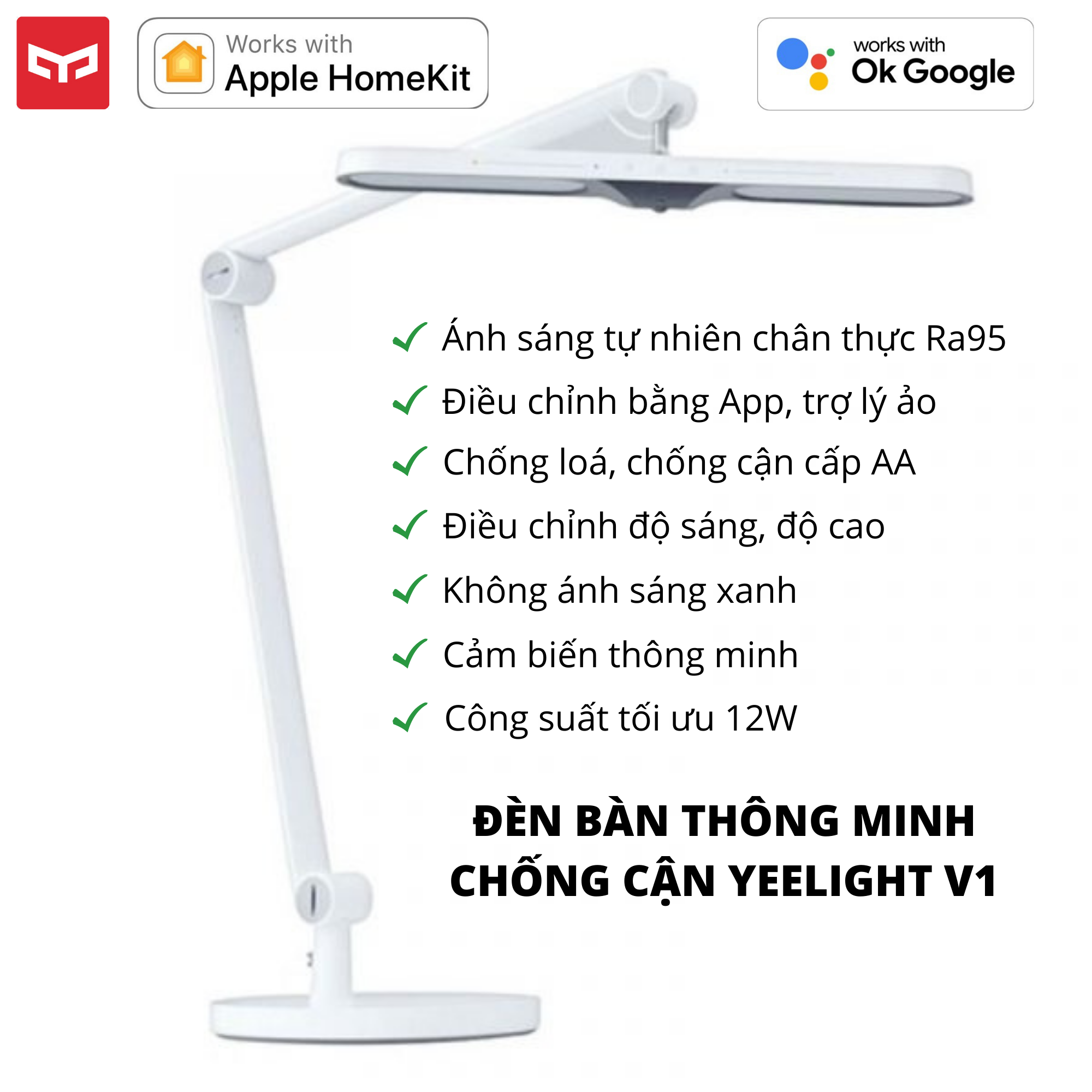 Hình ảnh ĐÈN HỌC / ĐÈN BÀN LED THÔNG MINH CHỐNG CẬN CAO CẤP XIAOMI YEELIGHT V1 - HỖ TRỢ APPLE HOMEKIT - HÀNG CHÍNH HÃNG