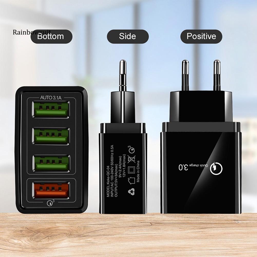 Bộ sạc nhanh 4 cổng Usb 48w Qc3.0