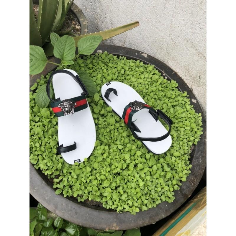 sandal đồng nai dép quai hậu nữ ( đế trắng quai hầu dù phối đen ) size từ 35 nữ đến 41 nữ đủ màu đủ size ib chọn thêm