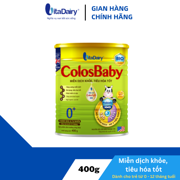 Colosbaby Bio Gold 0 + 400g hỗ trợ tiêu hóa tốt, miễn dịch khỏe cho bé - VitaDairy