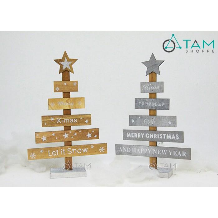 Cây thông noel mini để bàn bằng gỗ số 26