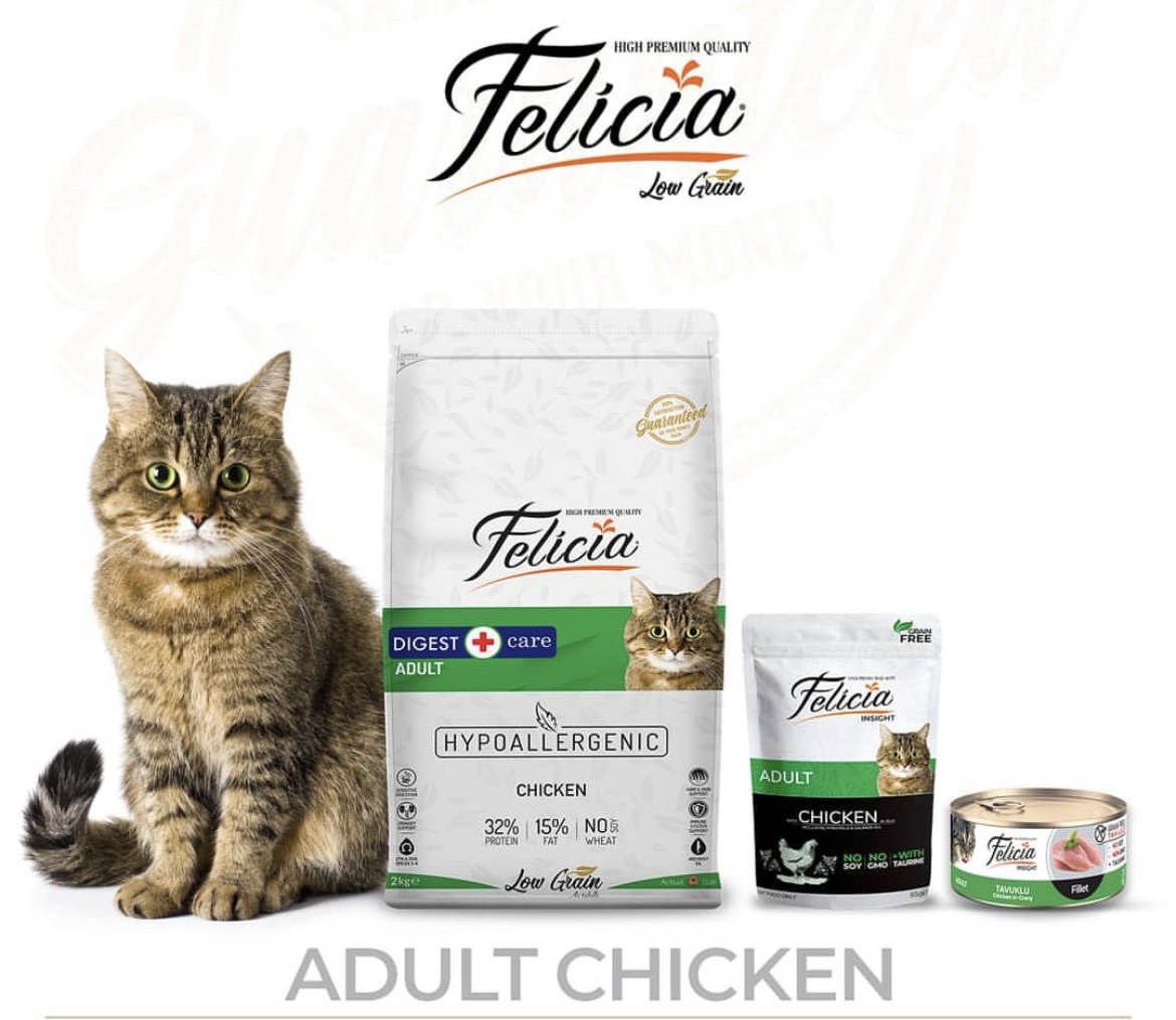 Thức ăn cho mèo mọi lứa tuổi Felicia hỗ trợ tiết niệu,đẹp lông &amp; da, hỗ trợ tiêu hoá - Xuất xứ Thổ Nhĩ Kỳ