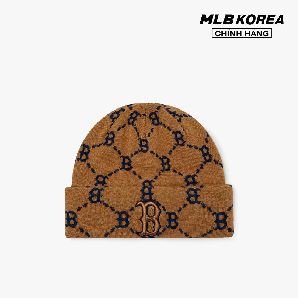 MLB - Nón len thêu logo Dia Monogram Beanie 3ABNMM126