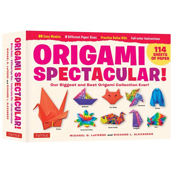 Origami Spectacular Kit: Our Biggest And Best Origami Collection Ever! (114 Sheets Of Paper; 60 Easy Projects To Fold; 4 Different Paper Sizes; Practice Dollar Bills; Full-color Instruction Book)