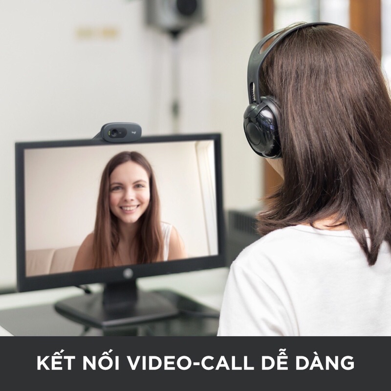 Webcam Logitech C270 720p HD - Hàng Chính Hãng