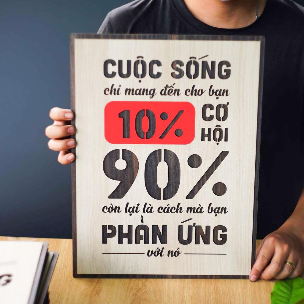 Tranh động lực BIG112: Cuộc sống chỉ mang đến cho bạn 10% cơ hội, 90% còn lại là cách bạn phản ứng với nó