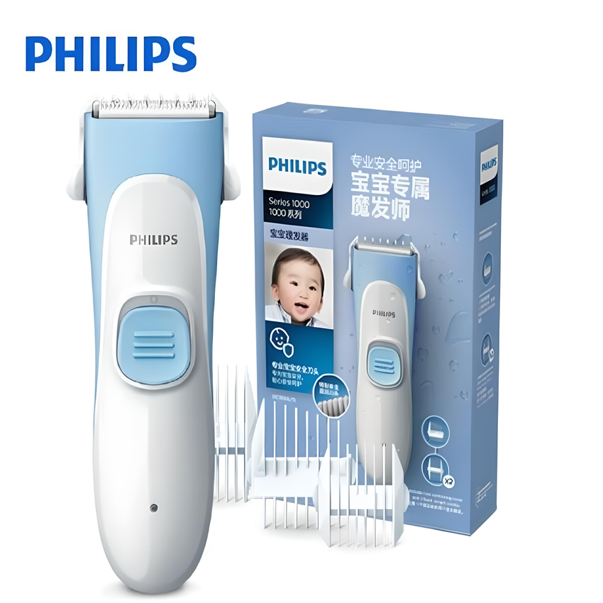 Tông đơ cắt tóc trẻ em, series 1000. Thương hiệu Hà Lan cao cấp Philips - HC1055/15. HÀNG NHẬP KHẨU