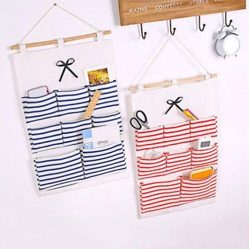 TÚI VẢI ĐỰNG ĐỒ 8 NGĂN TREO TƯỜNG DECOR PHÒNG THÊM SINH ĐỘNG GIÚP LƯU TRỮ VẬT DỤNG GỌN GÀNG NGĂN NẮP