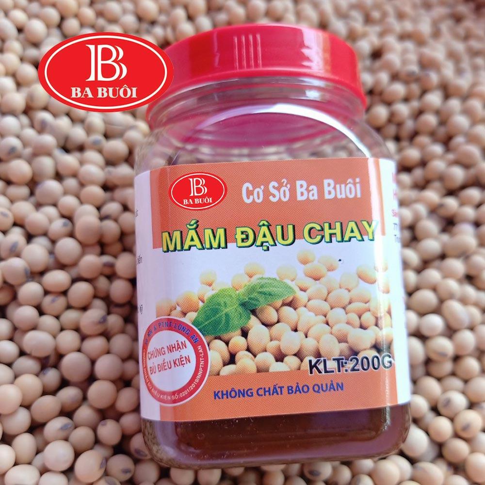 Mắm đậu chay nguyên chất Ba Buôi nêm sẵn thành phần tự nhiên, hàng chuẩn vị loại 1 hũ 200g