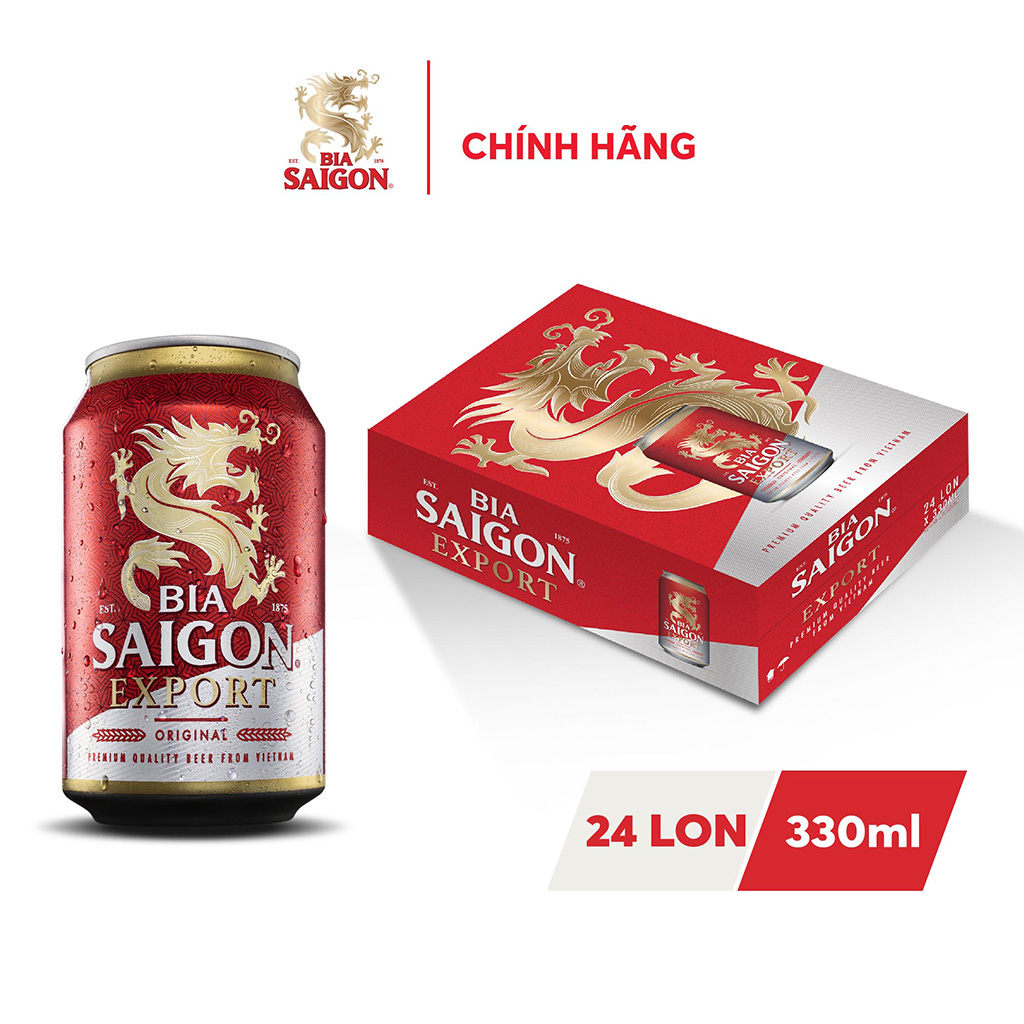 Hình ảnh Thùng 24 Lon Bia Sài Gòn Export 330ml