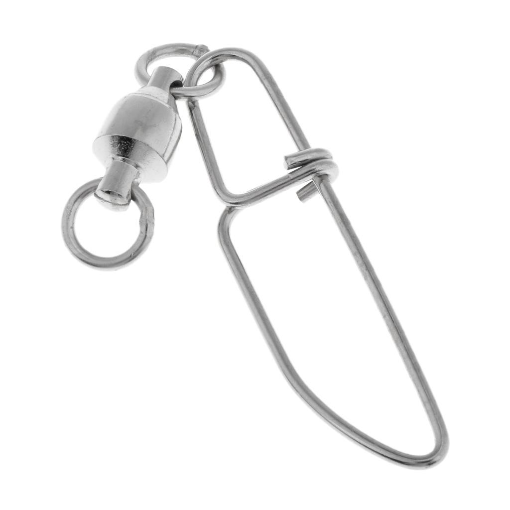 High-strength Ball Bearing Fishing Swivel with Coastlock Snap Size S L