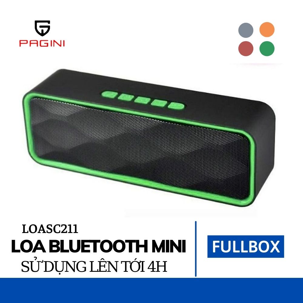 Loa Bluetooth SC211 Đẳng Cấp - Loa Không Dây Nghe Nhạc Mini - Thiết Kế Nhỏ Gọn, Tiện Lợi - Kết Nối Đa Năng Cho Cả Thẻ Nhớ Và USB - Âm Thanh Sống Động - Tặng Kèm Cap Sạc 3 Đầu