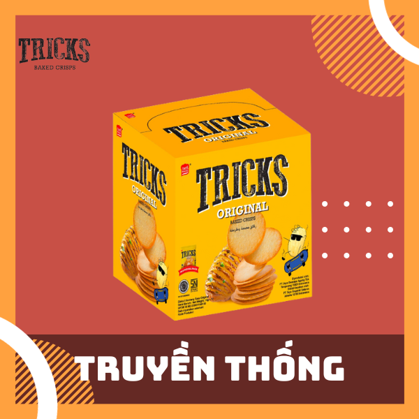 Bánh Crackers Khoai Tây Nướng Tricks 120gr (10 gói x 12gr)