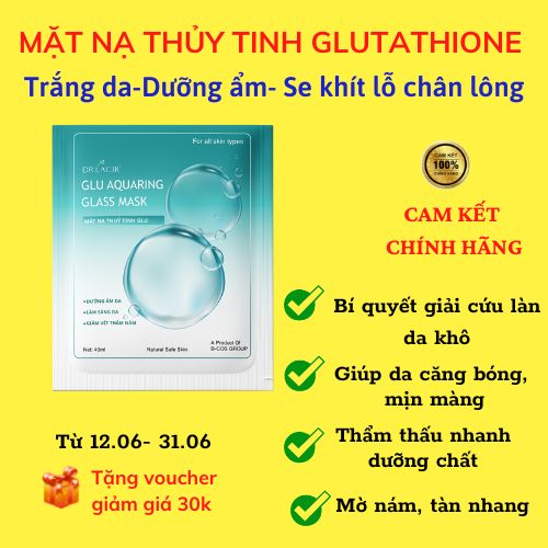 [[Mặt Nạ Dưỡng Da Căng Bóng, Cấp Nước, Thu Nhỏ Lỗ Chân Lông, Dưỡng Trắng, Kiểm Soát Dầu, Ngừa Mụn]]- Mặt Nạ Glutathone Thuỷ Tinh Căng Bóng Dr Lacir- Chính Hãng Hàn Quốc