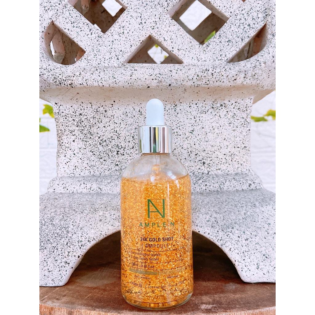 Tinh chất vàng AMPLE:N 24K Gold Shot Ampoule 100ml tăng đàn hồi chống lão hóa