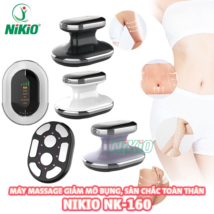 Máy Massage Bụng Cầm Tay Nikio NK-160 - Công Nghệ Sóng RF, EMS Giúp Săn Chắc Body