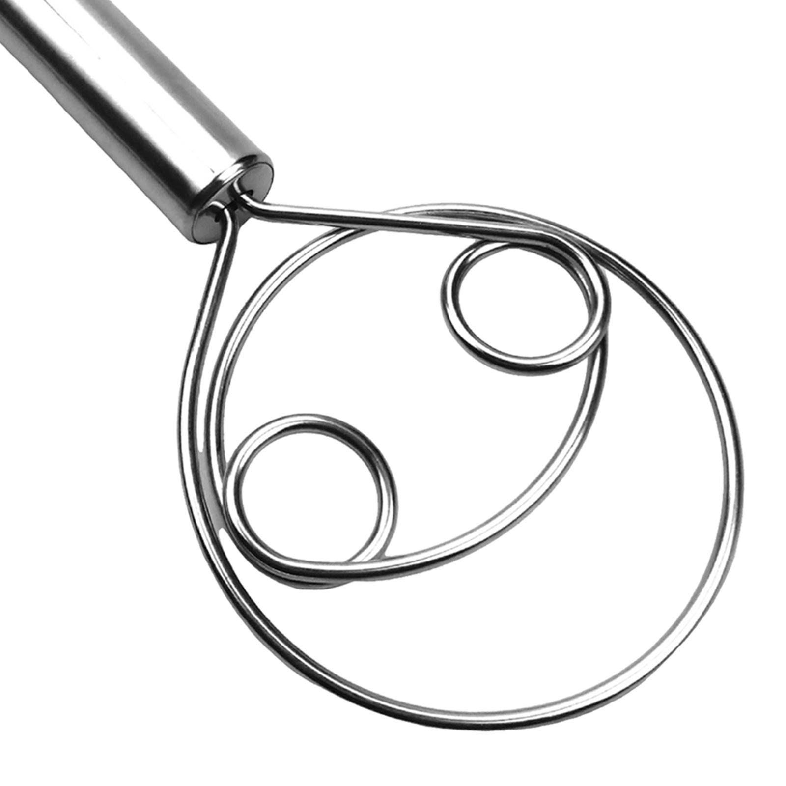 Manual Danish Whisk Bread Mixing Tool Flour Whisk Kitchen Baking Tools Traditional Dutch Whisk Baking Accessories for Biscuits Cake Pastry