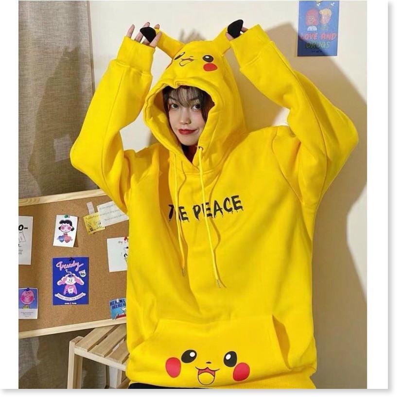 Áo hoddies pikachu form rộng có mũ cực đẹp , cute cho các bạn trẻ THỜI TRANG MỚI KINGSHOP79