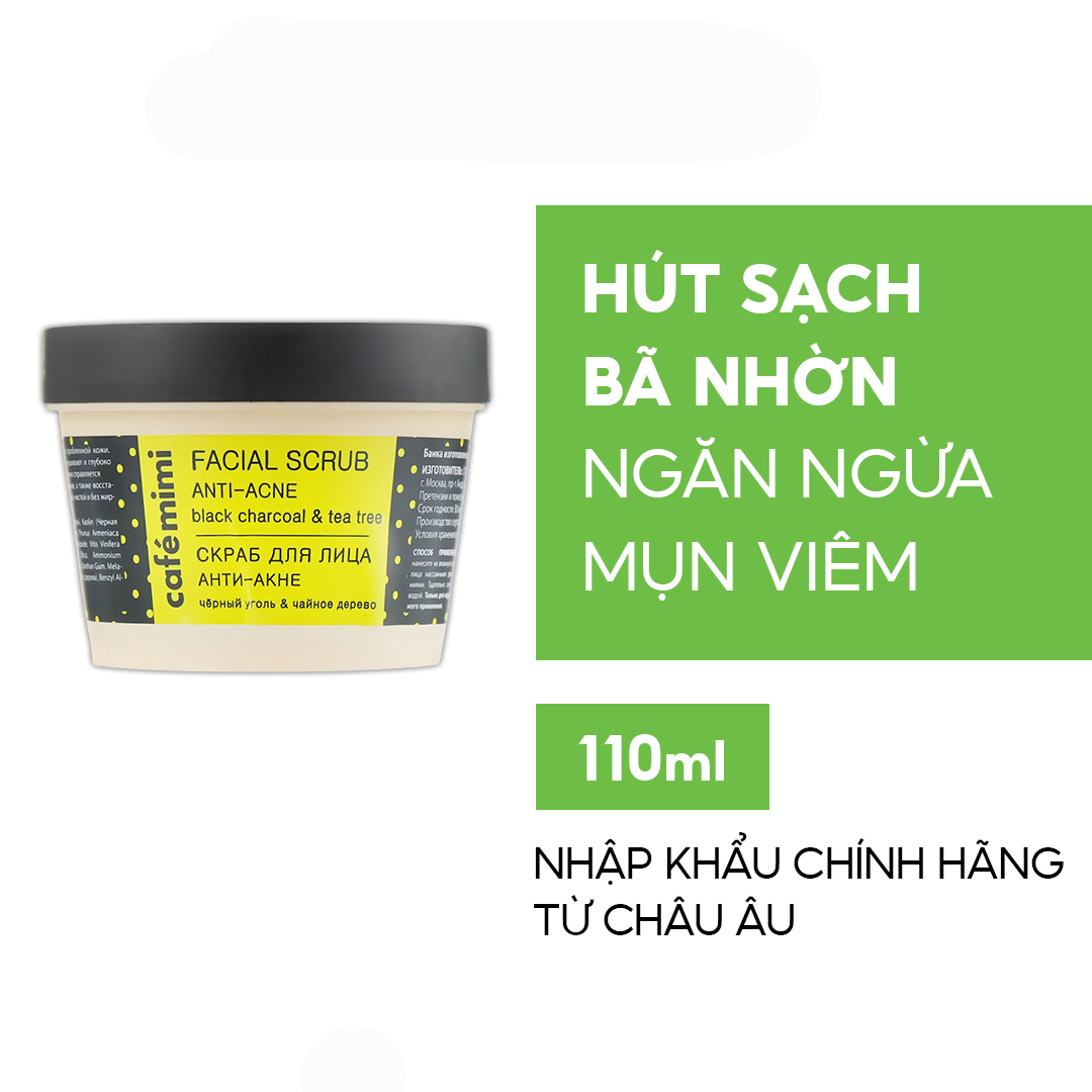 Tẩy tế bào chết CAFÉMIMI ngăn ngừa mụn 110ml