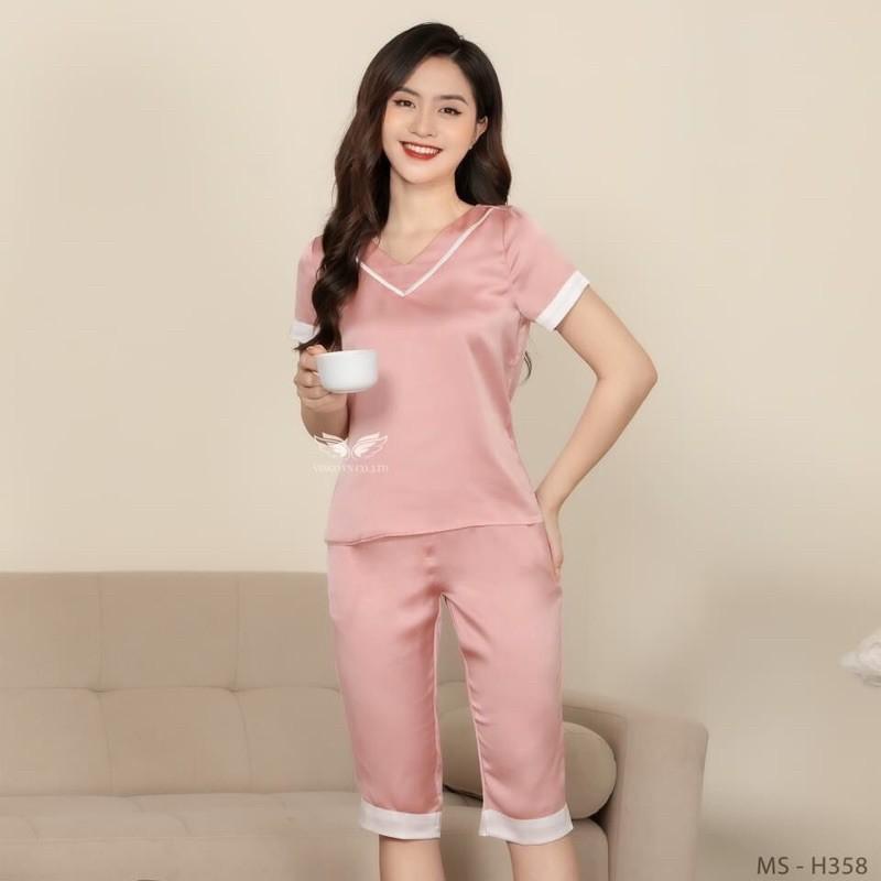 ️ SET BỘ LỤA CỔ VIỀN GẤU ĐÁP -Bộ lụa thì khỏi nói r, chất mát lịm, nắng như đổ lửa ntn