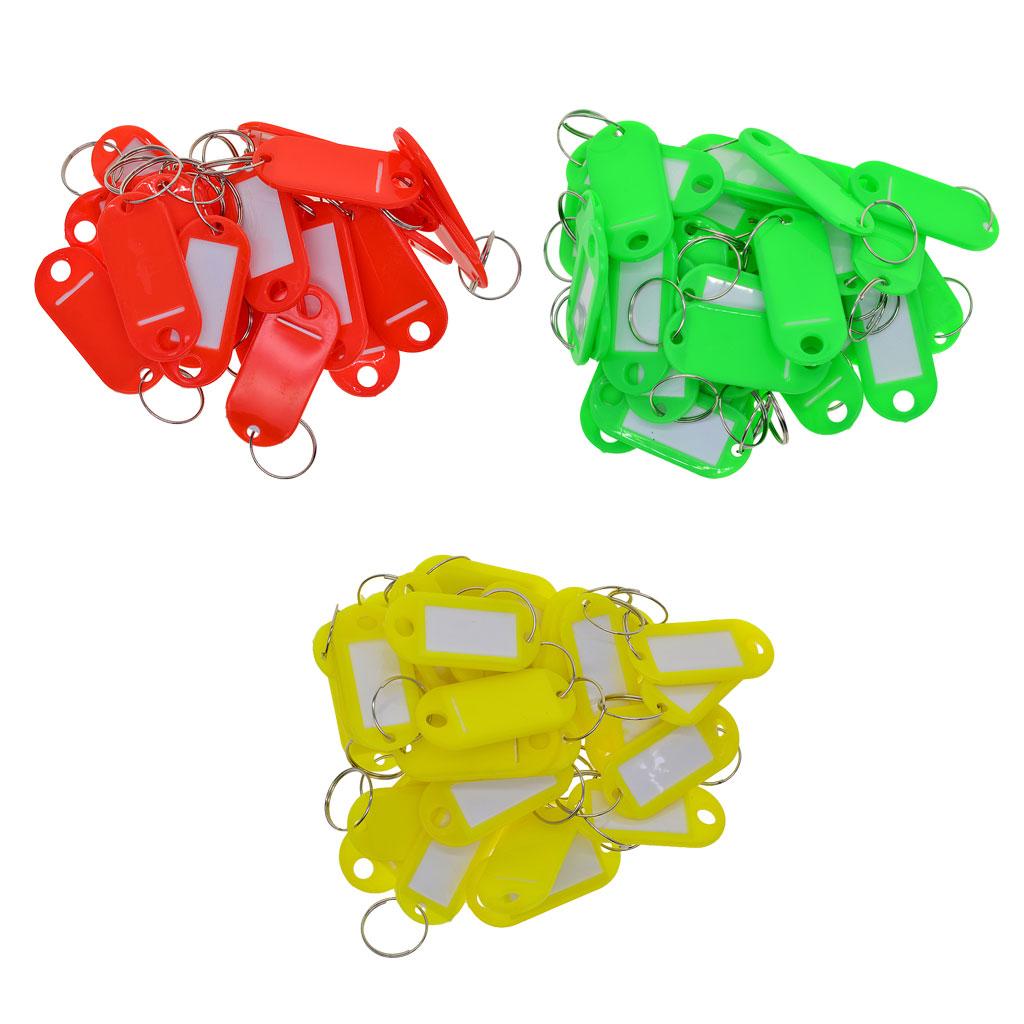 150 Chiếc Nhỏ Phím Nhựa Fobs Hành Lý ID Thẻ Nhãn Keyrings Với Tên Thẻ