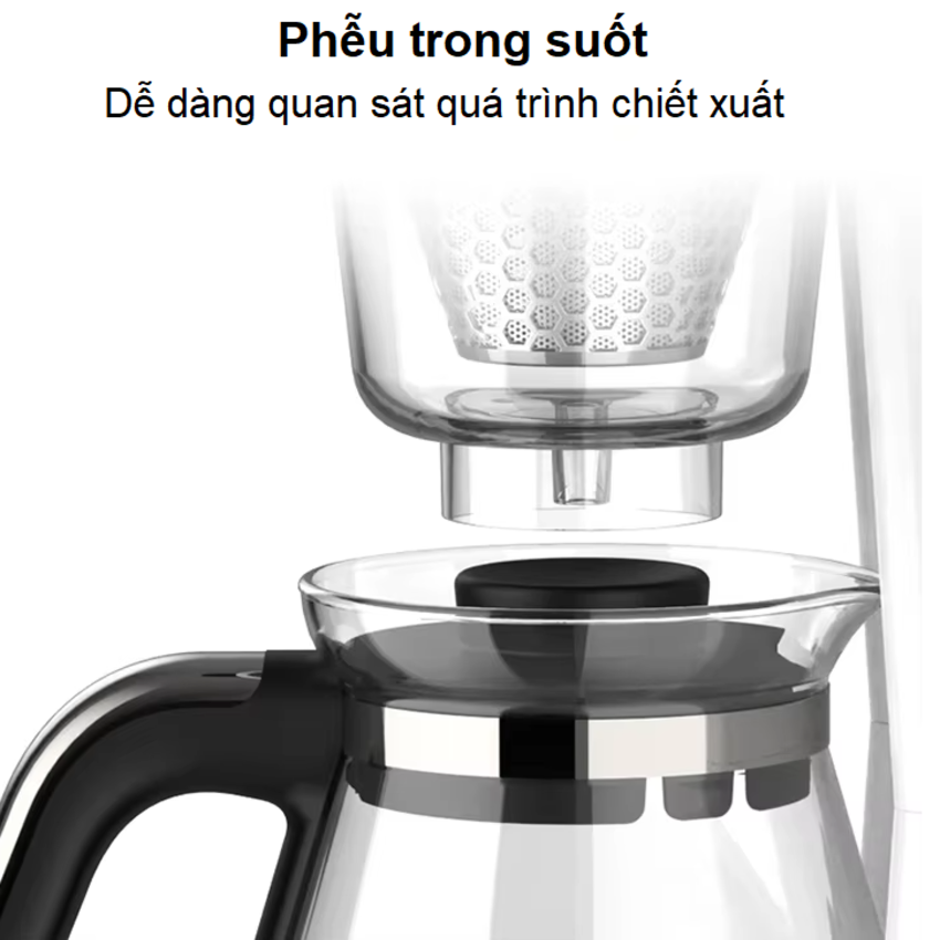 Máy pha cà phê, pha trà tự động Drip thương hiệu HiBREW H12 - Dung tích 750ml - Công suất 700W - Hàng chính hãng