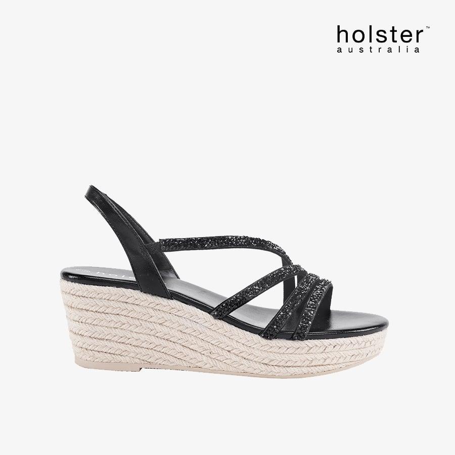 Giày Đế Xuồng Nữ HOLSTER Party Espadrille Black