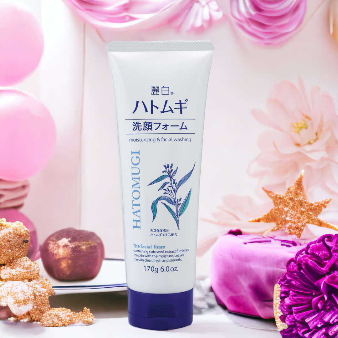 Sữa Rửa Mặt Hatomugi Facial Foam Dưỡng Ẩm Và Ngừa Mụn Chiết Xuất Hạt Ý Dĩ (Tuýp 170g)