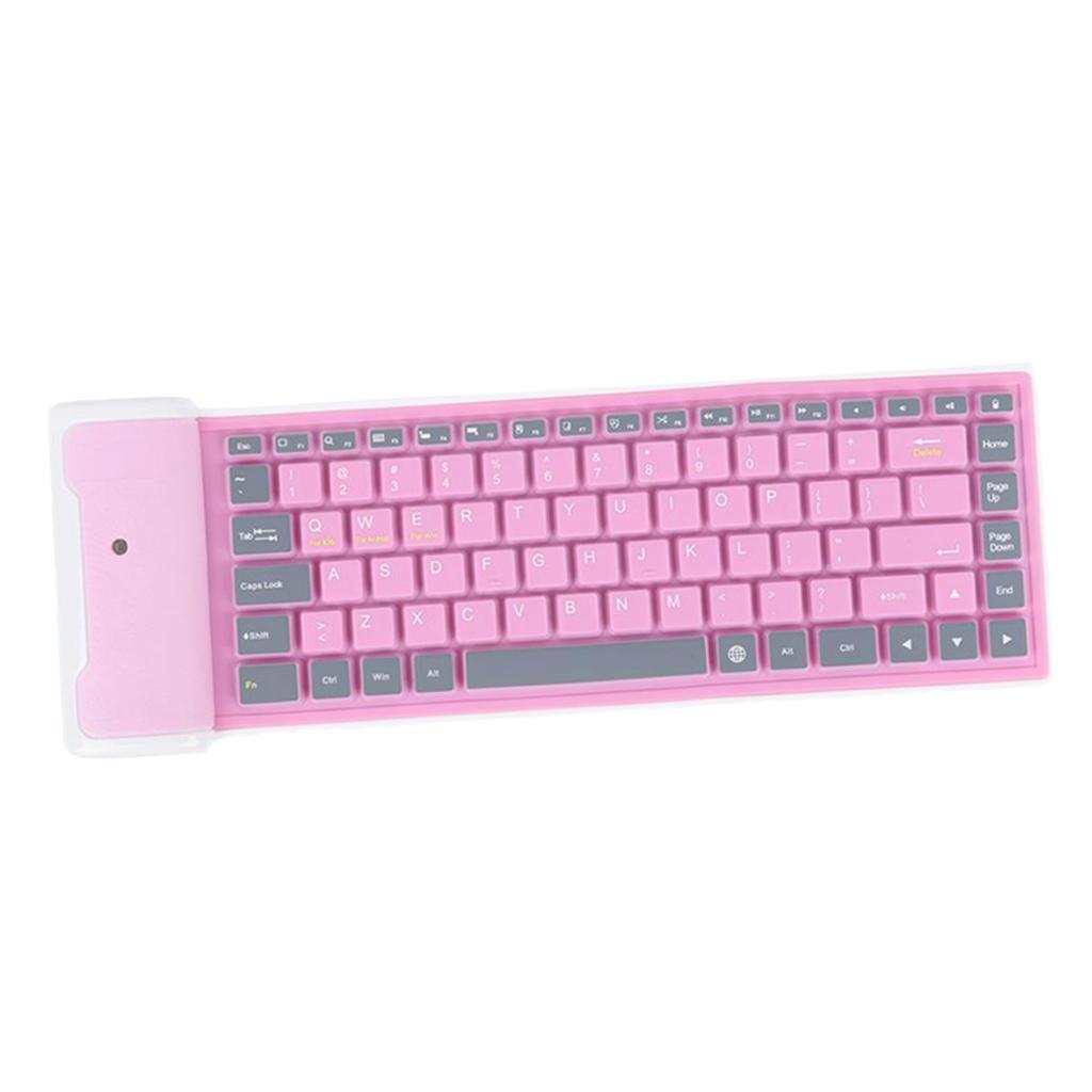 Wireless Keyboard Portable Flexible Anti-oil Dust- for Notebook Desktop