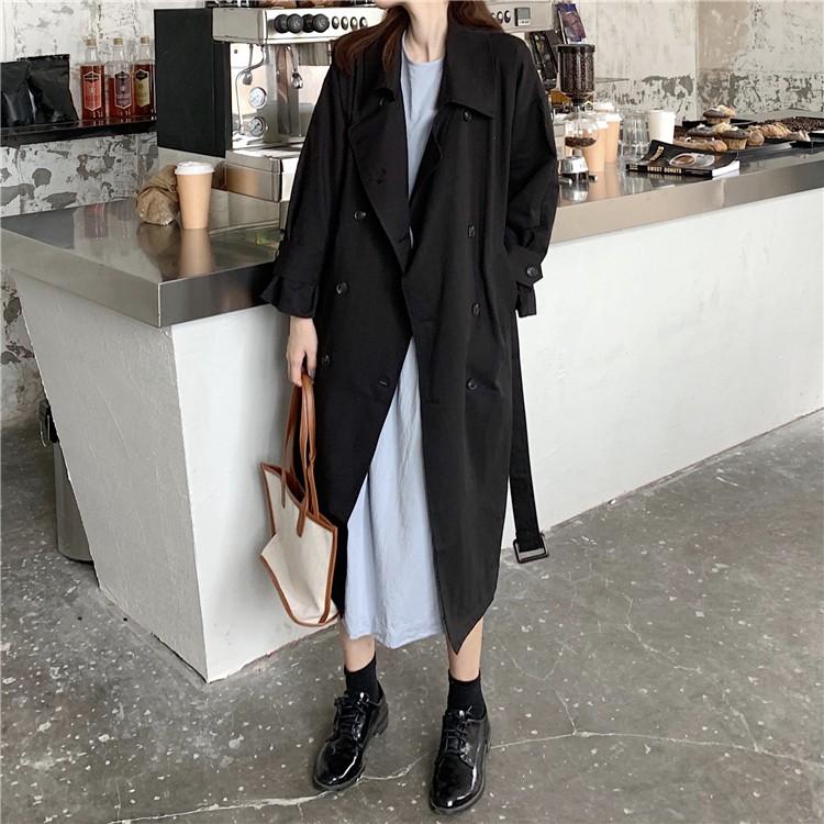 Áo khoác nữ kaki dáng dài thu đông Style Hàn Quốc - Có ảnh thật