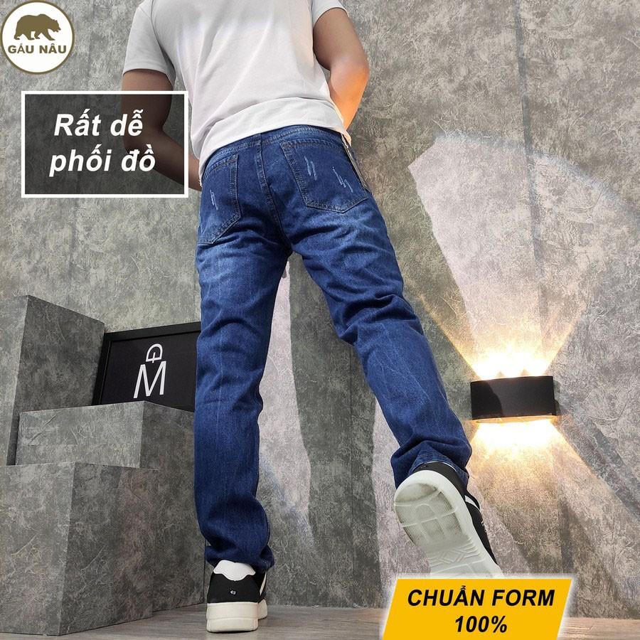 Quần jean nam GN156 form chuẩn đẹp màu chuẩn Gấu Nâu
