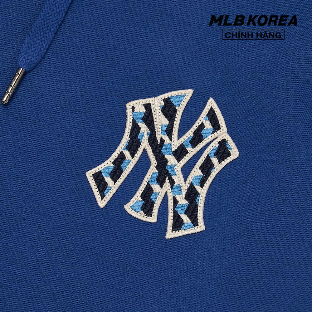 MLB - Áo hoodie tay dài phối mũ Cube Monogram Big Logo Overfit 3AHDM0424