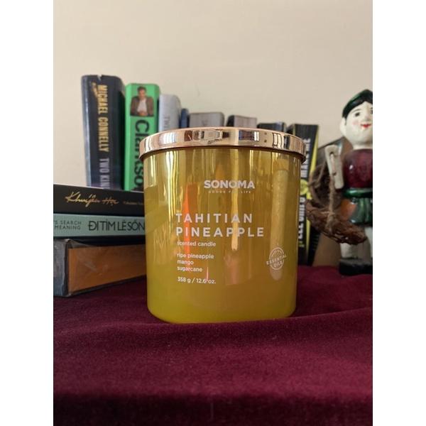 Nến thơm xuất dư hãng SONOMA cao cấp -Pineapple, Watermelon, Rose. Nến xuất dư, quà tặng cao cấp. Scented candles